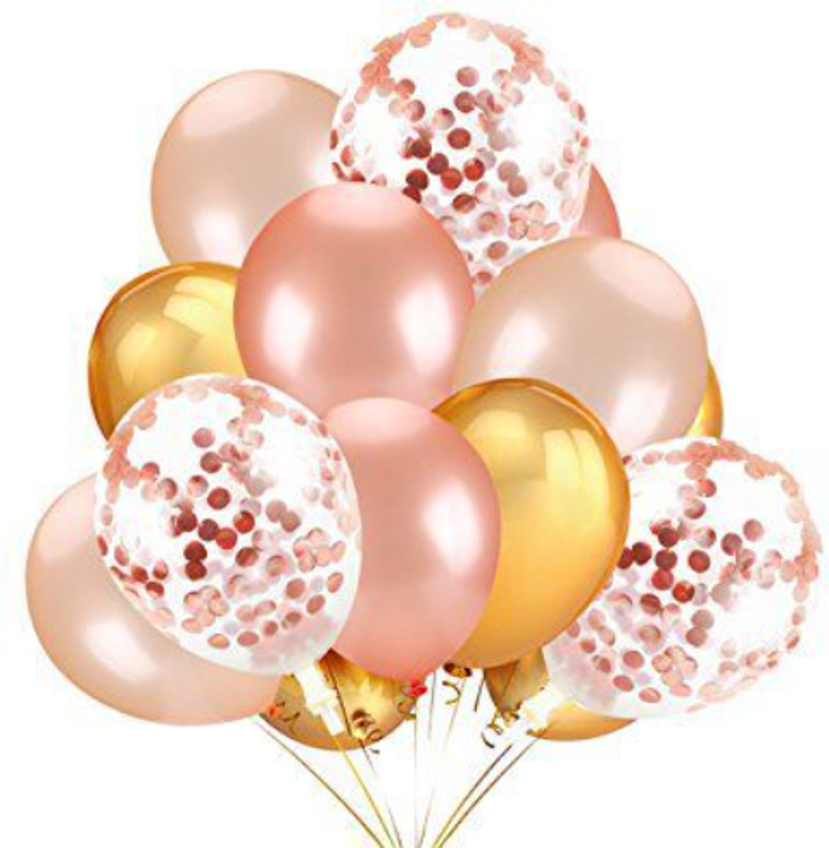 Confetti Ballonnen Paars Set 15 Stuks Groot (32 inches) |Gouden| Baby Shower Bruiloft Verjaardag Feestje